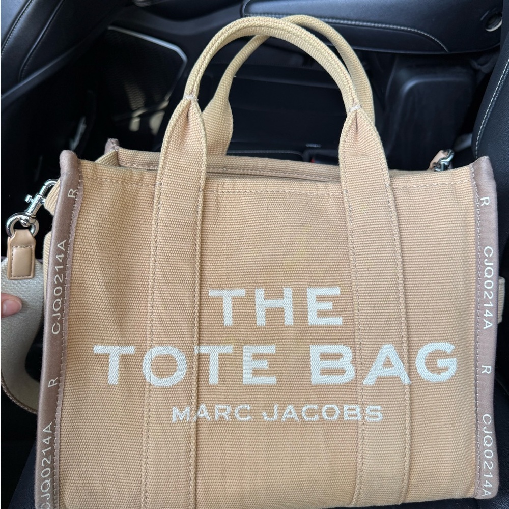 Marc Jacobs Tan Canvas Tote Bag